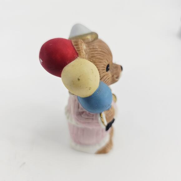 HOMCO Porcelain Clown Bear Figurine Series #1449 Bear with Balloons Carnival - Picture 4 of 6